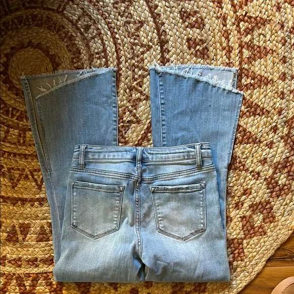 Flying Monkey Flare Split Leg Distressed Jeans - Picture 4 of 5